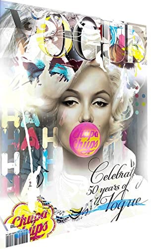 Magic Canvas Art Marilyn Monroe Pop Art Leinwandbild 1- teilig Hochwertiger Kunstdruck Wandbilder – B8342, Material: Alu-Dibond, Größe: 40 x 30 cm