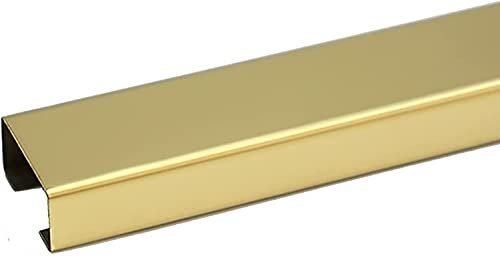 BYZOM Kabelabdeckung aus Metall for an der Wand montierte Lampen, TV, dekorative Kabelabdeckung aus Edelstahl, kleine/große Selbstklebende Antik-Drahtabdeckung(Gold,0.6X0.4 in/15X10mm)