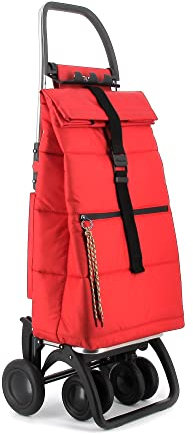 Klappbarer Einkaufstrolley Rolser Big Polar 4 Räder (2 drehbare) - Rot