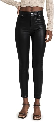 7 For All Mankind Knöchellange Damenjeans mit hoher Taille, Brblk Ctd, 25