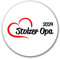 Huuraa Aufkleber Stolzer Opa 2024 Herz Geschenk Sticker 10cm Stolzer Opa 2024 Geschenkidee