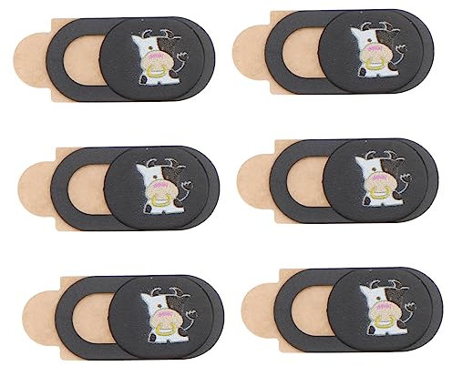 Hemobllo Webcam Cover Slide 6pcs Camera Privacy Cover for Laptop/desktop Black Easy to Open/close Privacy Shield