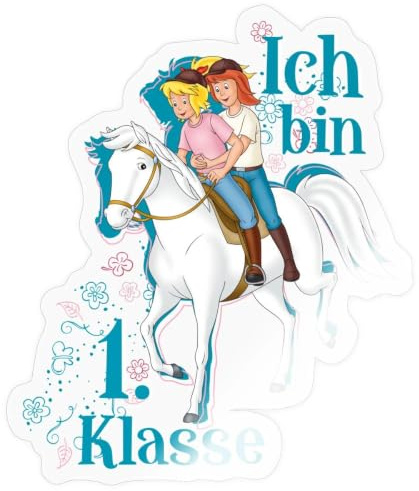 Bibi und Tina Ich Bin 1. Klasse Sticker Aufkleber