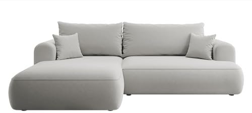 Selsey Sofa Ecksofa Eckcouch Schlafsofa Couch Mit Stauraum Schlaffunktion Pflegeleicht Polyurethanschaum L Form Rechts OVO Olivgrün Veloursoptik Castel