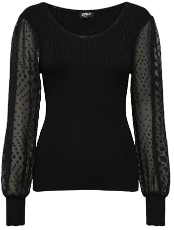 ONLY Damen Onlsoho-Linea L/S Coatigan Cc PNT Rp Blazer 15324301,Schwarz,S | Normal geschnitten fit, Langarm, Casual, Bei max. 30 grad im schongang waschen