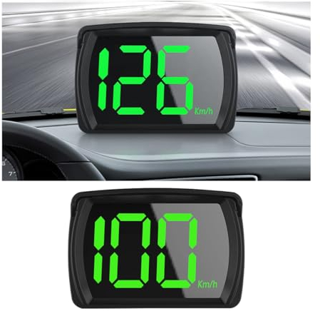 CGEAMDY GPS Tachometer, Head Up Display, Universelles Digitales Auto HUD Display, GPS Digital Tachometer mit LED Anzeige, für Autos, LKWs, Motorräder und Fahrräder(km/h)