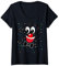 Clown Konfetti Karnevalskostüm Fasching Kostüm T-Shirt mit V-Ausschnitt