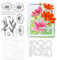 ORIGACH Realistische Kosmos Blume Stempel und Stanzen und Schichtung Färbung Schablone Bundle für Kartenherstellung Fotoalbum Kunsthandwerk Zubehör