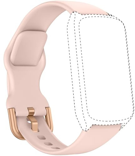 Amzhero Fitness-Tracker-Band für D26, weiches Silikon, Ersatz-Sportzubehör, 16 mm, Rosa