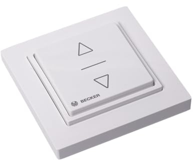Becker Centronic EasyControl EC62P/E62S Rollladenschalter/Rollladentaster für verdrahtete Antriebe (Schalter mit Rast)