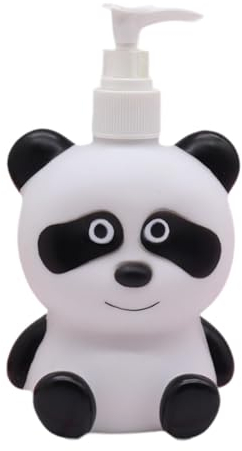 LOVIVER Seifenspender Klein, 300 ml Kunststoff Spülmittelspender, Cartoon-Lotionflasche für Kinder, Handseifenspender für Badezimmer, Arbeitsplatte, Küche, Soap Dispenser mit Pumpspender, Panda