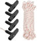 DARENYI 10 Mètres Corde Lanceur Tondeuse 4mm Corde de Démarreur à Rappel Corde de Rechange pour Démarreur Avec 4 Pièces Poignée de Démarrage pour Tondeuse à Gazon, Tronçonneuse, Générateur