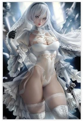 FISH DRAGATE Nier Automata 2B 7 Leinwand-Poster, Schlafzimmer-Dekor, Sportlandschaft, Büro, Raumdekoration, Geschenk, ungerahmt, 30 x 45 cm