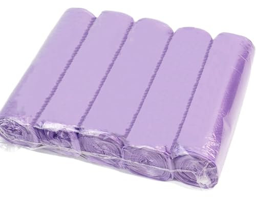 Small Bin Liners, 5 Liters 100 Counts Colourful Garbage Bags for Office Kitchen Bathroom (17.71x19.68) (Purple)