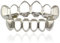 LONGHAO 2 pcs Hip Hop Teeth Grills Hip-Hop-ZähneGolden Hip Hop Grills Zahnspange Decoration Grillz Zähne Set,mit 2 Silikonformleisten,für Musikfestivalpartys,Hip-Hop-Rapper (Silver)