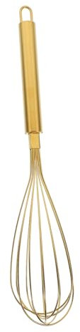 MUSISALY Egg Beater Whisk Metal Manual Whisk for Cooking Gold Wisk Eggbeater Kitchen Gadget
