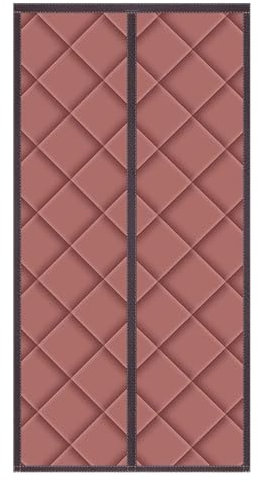 MIAOSHUANG Magnetic Thermal Insulated Door Cover Curtain, Windproof Door Insulation to Keep Warm in Winter,Durable Oxford Soundproof Door Blanket for Patio Sliding Glass Doors,Brown,85x215cm