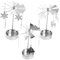 3St Hot Swivel Kerzenhalter Kerzenständer für drehende Kerzen Sich drehender Kerzenhalter Lichter küchendekoration Weihnachten Drehbare Kerzenständer Leuchter Metall Silver OKUMEYR