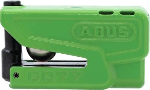 ABUS Bloque-disque Granit Detecto XPlus 8077 2.0 - Antivol de moto avec alarme et préalarme intelligente - En acier trempé - Pour la protection des motos de qualité supérieure - Vert