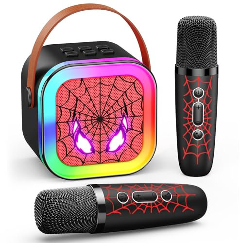 Braxel Karaoke Infantil 2 Microfonos Inalambricos Karaoke, Regalo Niño 3-12 Años Micrófono Inalámbrico Juguetes Niña 3-12 Años Microphone Niñas Regalo Bluetooth para Cantar