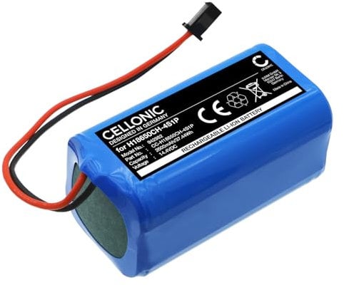 CELLONIC, Battery for Vacuum cleaner compatible with Ultenic H18650CH-4S1P, D5s Pro, T10 Elite, TS1 (14.4V, 2600mAh)