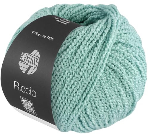 LANA GROSSA Riccio | Kuschelweiches, strukturiertes Garn aus Pima Baumwolle | Handstrickgarn aus 84% Baumwolle & 16% Polyamid | 50g Wolle zum Stricken & Häkeln | 110m Garn FB 20