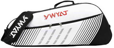 Wansiman Schulter Badminton SchläGertasche,Bietet Platz FüR 6 SchläGer,Multifunktionale Sporttasche SchläGerhüLle,Badminton Kit-Tasche,Einfacher Zugriff Auf Artikel,FüR Training,Sport