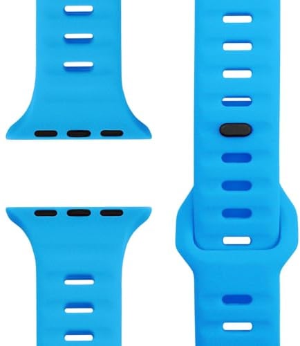 NALIA Motion Silikon Armband für Apple Watch 42/44/45/46/49mm, Königsblau | 49mm/46/45/44/42 Serie 1-3