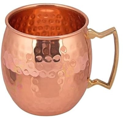 Pure Copper Moscow Mule Mugs Set of 2/ No Stainless Steel/ 18oz Cups for Hot and Drink Brands..