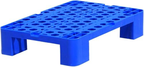 LwsCUiH Kunststoffpaletten Leichte Palettenlagerregale Lagermatten aus Polyethylen Lagerregale for Küchenschränke Einfaches Stapeln Paletten(Blue-1 Pack,60x40x12cm)