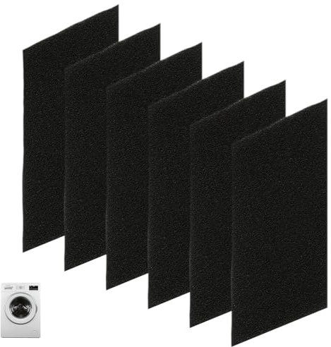 Huybaa 6 Pezzi Filtri per Asciugatrice, Filtro in Spugna, Filtro Adatto per Asciugatrice HX 481010354757, Filtro per Scambiatore 225x107x8mm, Filtro Ricambio Pezzi per Asciugatrice