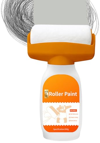 Pincel de pintura rodante, portátil, 500 g, herramientas de mejora del hogar para interiores residenciales, comerciales, exteriores, muebles de estar, dormitorio, baño