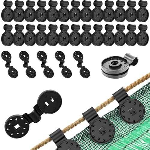 Ayucanpeng 80 pcs Clip de Red de Sombra,Clips Plastico para Tela Sombra,Clips de Plástico para Tela De Sombra,Enganches para Toldos Exterior,Clips para Toldos de Jardin,para Redes de Sombra, barandi