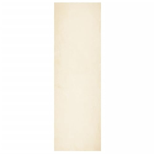 Heofavd Teppich HUARTE Kurzflor Weich und Waschbar Creme 80x250 cm - Flauschiger Laeufer Rutschfest fuer Wohnzimmer Schlafzimmer und Flur - Moderner Webteppich Felloptik fuer Fussbodenheizung geeignet