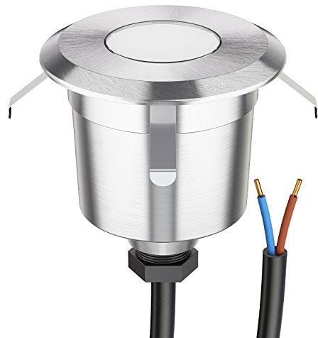 ledscom.de LED Bodeneinbauleuchte AGENA für außen, IP65, edelstahl, rund, 60mm Ø, kaltweiß