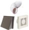 Manrose Extractor Timer Fan Brown Hooded Vent Ducting Kit for Kitchens & Bathrooms