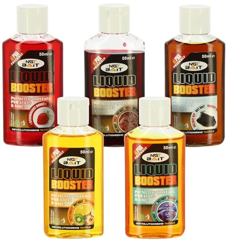 5x 50ml Fishing Ultra Thick Bait Glug Halibut Scopex Strawberry Tutti & Krill