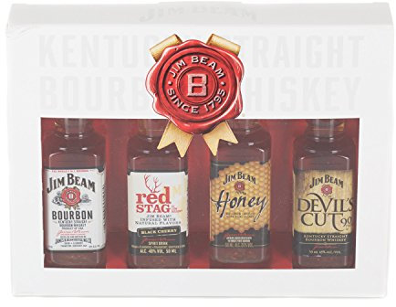 Jim Beam Family Bourbon Miniature Gift Set (contains 4 x 5cl)