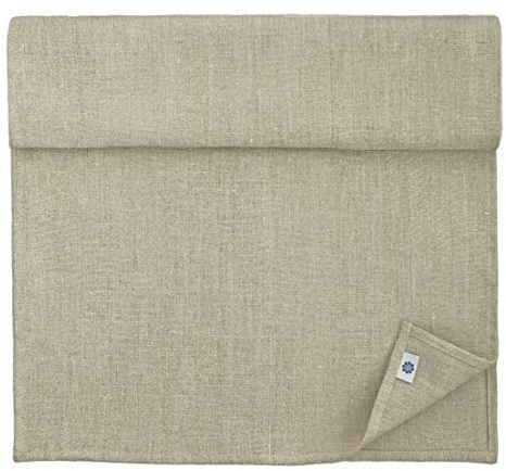 Linen & Cotton Vintage Rustikal Shabby Chic Tischläufer Stoff Rustico - 100% Leinen, Beige Natur (44 x 130 cm) Tischband Läufer Tisch Couchtisch Esstisch Deko für Haus Landhaus Home Küche Wohnzimmer