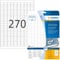 HERMA 10000 Universal Etiketten ablösbar, 25 Blatt, 17,8 x 10 mm, 270 pro A4 Bogen, 6750 Stück, selbstklebend, bedruckbar, matt, blanko Papier Klebeetiketten Aufkleber, weiß