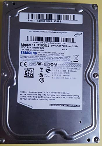Samsung Spinpoint F1 HD103UJ 1TB 8,9 cm (3,5 Zoll) SATA II Festplatte (7200RPM, 32MB Cache)