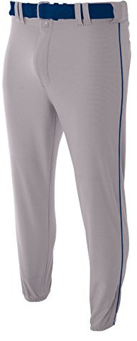 A4 nb6178 nb6178-gyn Pro-Style Elastic unten Baseball Hose, Jungen Herren Mädchen Unisex, NB6178, Grey/Navy, S