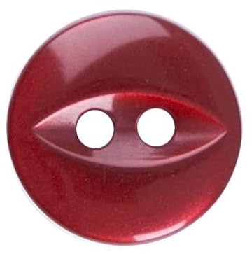 Fish Eye Buttons Dark Pink 10mm 10pk