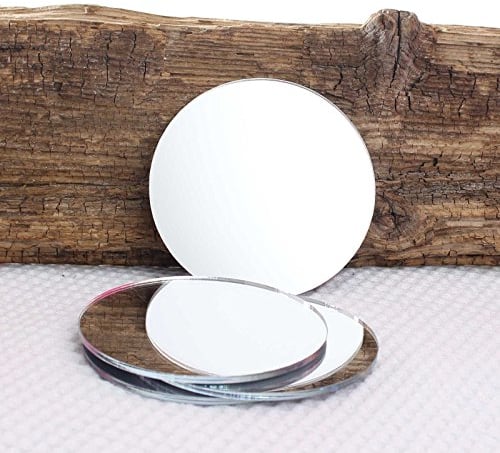 Laserables 4 x Round Wine Glass Coffee or Tea Cup Mirror Coaster Place Mat Hand Bag Mirror