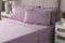 Luxury Fitted Bed Sheet With Matching FREE 2 X PILLOW CASE Plain Dyed Poly Cotton Percale Easy Care Bed Sheet Genuine 50% cotton 50% polyester (King Size, Misty Rose)