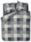 ETÉREA Bettwäsche 200x220cm + 2X 80x80cm - 100% Baumwolle Bettbezug Kariert natürlich weich - Bettwäsche Set mit Kissen 200x220cm Bettbezug + 2X 80x80cm Kissenbezug Schwarz 3teilig - Made in Green