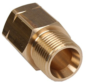 Reduzierstück lang 3/8 links Innengewinde auf 3/8 rechts Außengewinde (Gasverbindungsstück Gasadapter)