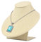 Flexzion Leinen 3D Schmuckst�nder f�r Halsketten - 3-dimensionaler freistehender Anh�nger Ketten Choker Medaillon Halter Aufbewahrung Organizer Figur, 17,8 cm (Beige)