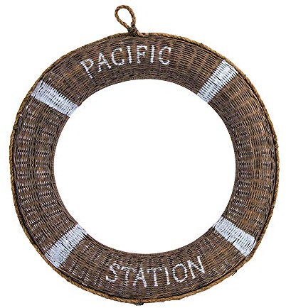 Vintage Line Rettungsring Pacific Station Ø 60 Deko Wanddekoration Hängedekoration (große Version)