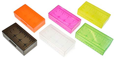 Armerah 18650/16340/CR123A eCig Battery Protective Case Opaque Plastic 3 Pack Assorted